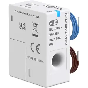 WiFi  Window-type Current Transformer, 1-50A 100-240VAC,   Energy Accessory, with Power  in Tuya/ Life, Export/Clear Power Data,  Function, FCC Certified, 1 count