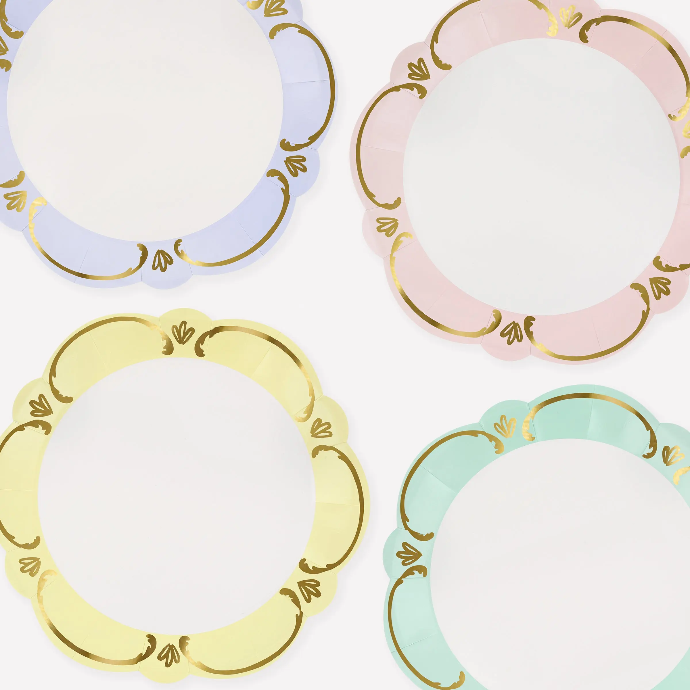Rococo Pastel Large Paper Plates (x 8)