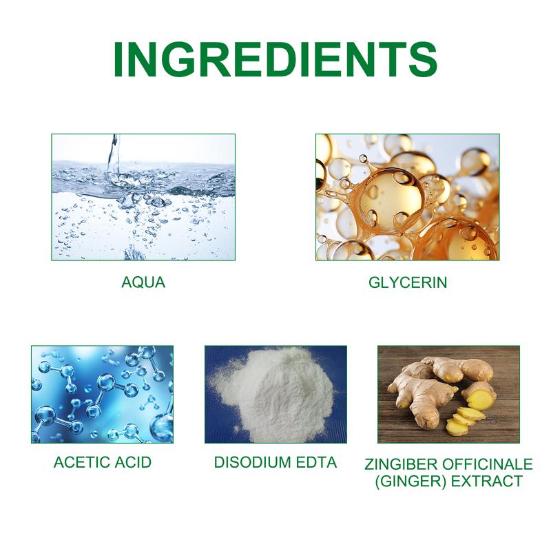 Jaysuing Ginger Nail Care Solution Gently cares for soft nails on hands and feet Smooths nail surfaces Moisturizes and brightens nails