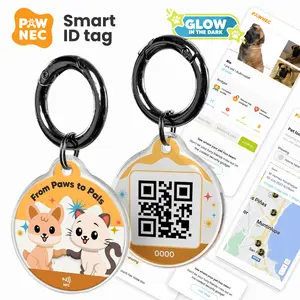 IndieTag 'Paws to Pals' with instant text alert - Dog ID Tag - QR code Tag for Dog and Cat - Personalized Pet ID - Customized Name Tag