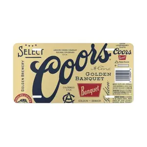 Coors Banquet License Plate – Vintage Beer Label Car Tag or Wall Sign, Beers Car Accessories, Truck Tag, Vanity Plate, Gift for Him – Lightweight Aluminum, Easy Installation