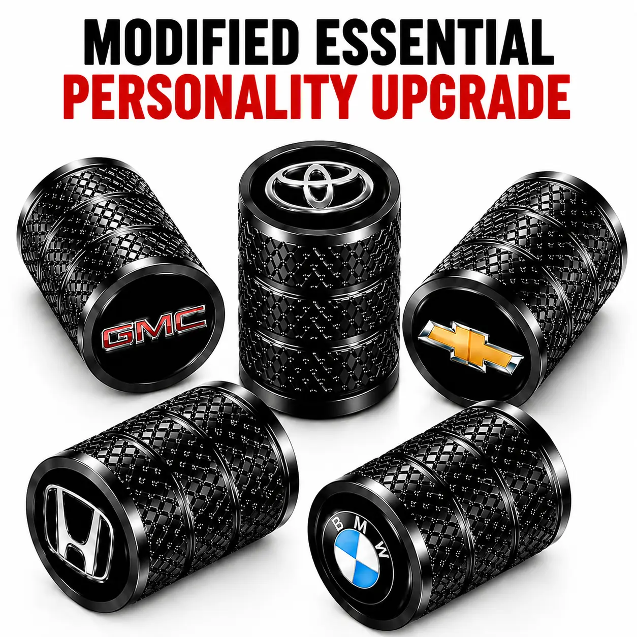 5-Pack Universal Rubber Tire Valve Stems, Durable Leak-Resistant Standard-Size Replacement Air Valves for Cars, Trucks, SUVs, Pickups, Vans, Multi-Brand Vehicle Rim Repair & Routine Maintenance