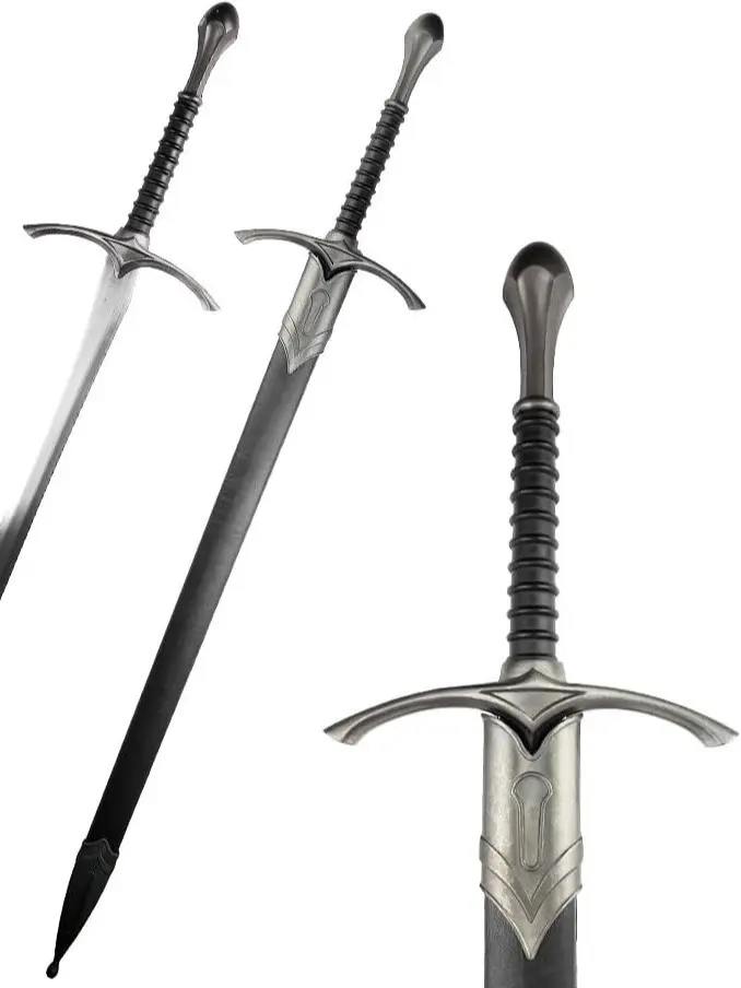 Medieval Crusader Sword Replica with Scabbard | Non-Sharp Cosplay Prop for Wizard Costume & Display