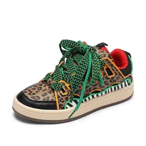 Leopard and Zebra Pattern Fashion Board Shoes，Trainer