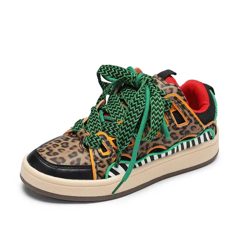 Leopard and Zebra Pattern Fashion Board Shoes，Trainer