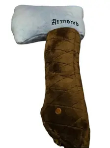 The Armored Kingdom Barkbreaker Axe Squeaky Dog Chew Toy - 11 Inches ballistic nylon with Built-in Squeaker for War Puppies and Dogs