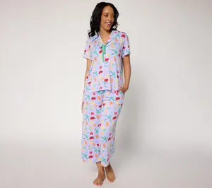 MUK LUKS Better with Bows Butterknit Rib Pajama Set MUK LUKS Better with Bows Butterknit Rib Pajama Set