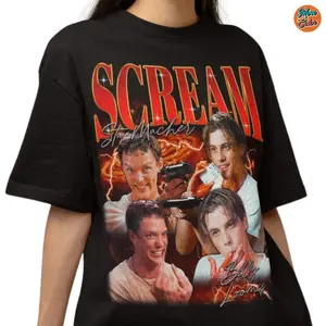 Scream Billy & Stu Scream T-Shirt, Halloween Graphic Movie Tshirt Cotton Casual Tee, Gift For Women, Gift For Man, Trending Shirt
