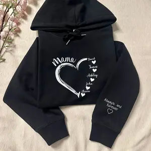 Personalized Grandma/Mama Heart Sweatshirt Custom Kids Names, Grandma Heart Hoodie, Mama Heart Crewneck, Mother's Day Gift for Mom, Mother's Day Shirt