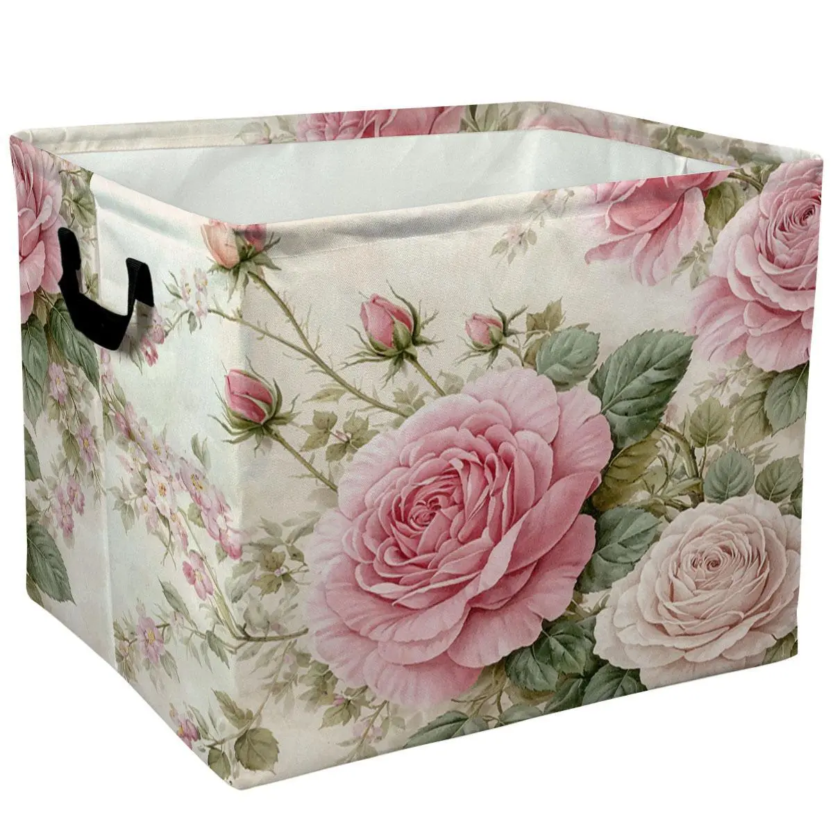Vintage Rose Floral Pattern Storage Baskets Storage Boxes Home Decor Storage Clothes Organization And Storage Home Decor Storage Holiday Gifts，Organizer For Toys，Books，Laundry Baskets
