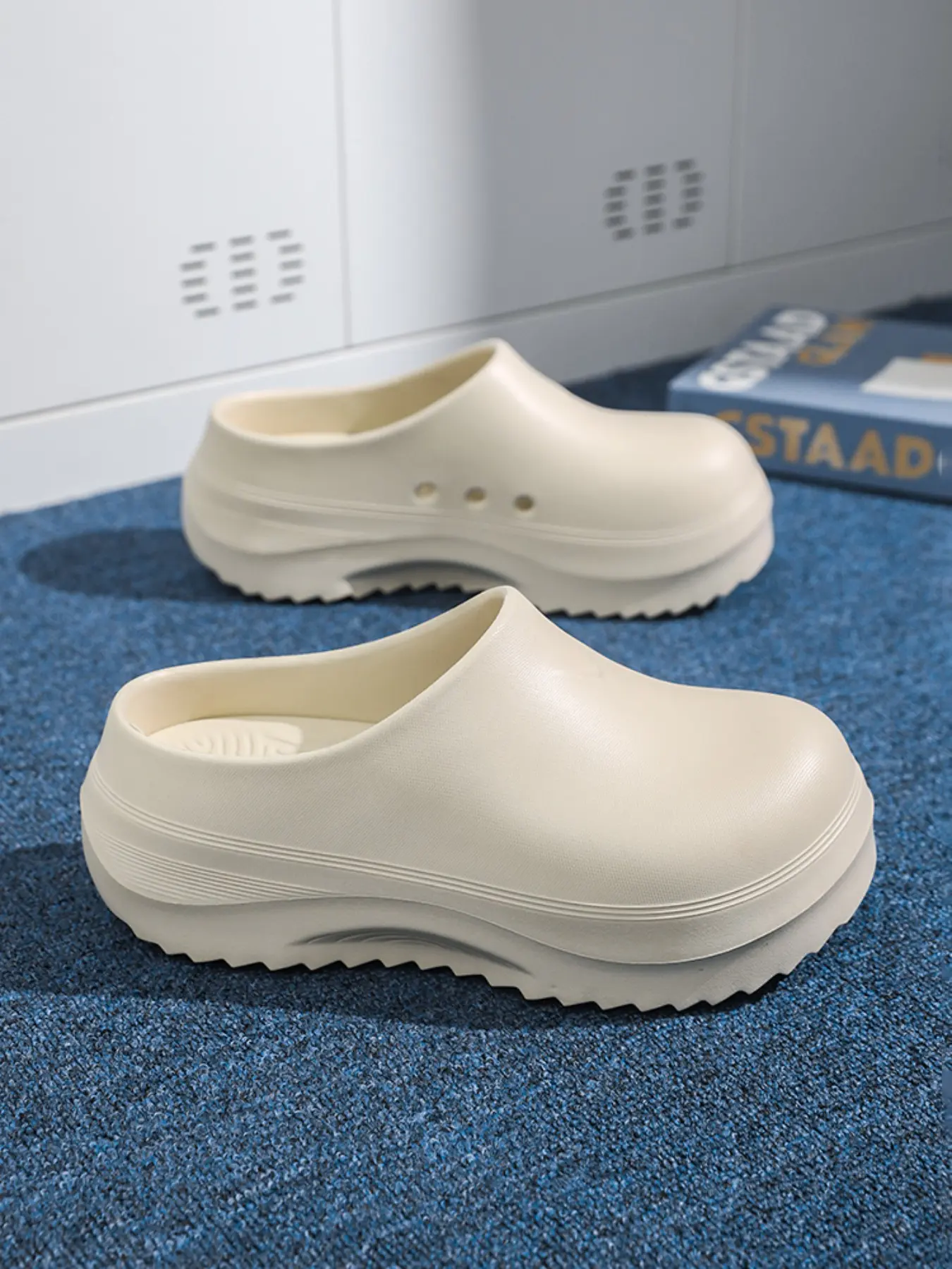 Versatile Thick Sole Open-Toe Sandals, Lightweight Non-Slip Height-Boosting Lazy Shoes, Walking Shoes, Outdoor Men's Casual Footwear, Slipper
