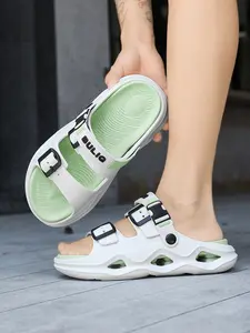 Men's Chunky Platform Sandals | 2-in-1 Convertible Slides | Non-Slip Breathable Beach Shoes for Outdoor Thick Bottom Slippers, Fashionable Slide Sandals, Casual Sandals