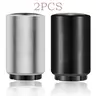 2pcs Magnetic Bottle Opener - Stainless Steel Push Pull Cap Catcher, Automatic Beer Opener for Easy Use to Bar,Parties, Picnic Camping,Metal Reflective Design, Lovely Bottle Finish