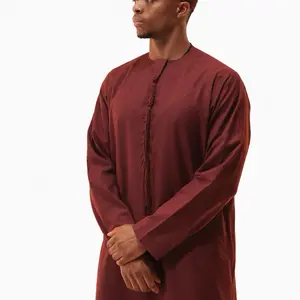 Emirati Thobe for Men - Premium Modern Islamic Robe with Traditional Tassel & Classic Cut - Breathable Fabric for Everyday & Special Occasions