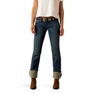 Women's R.E.A.L. Mid Rise Stretch Icon Stackable Straight Leg Jeans