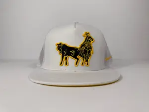 Sangre Charra “Colas" Hat White Yellow