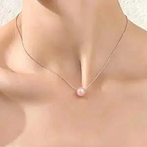 6mm exquisite single pearl necklace, exclusively for women, your beloved minimalist suspended imitation pearl necklace, definitely a self gift, birthday, Christmas, bridesmaid wedding styling gift, adjustable length