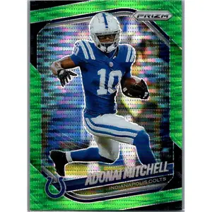 2025 Panini Prizm #49 Adonai Mitchell Neon Green Pulsar