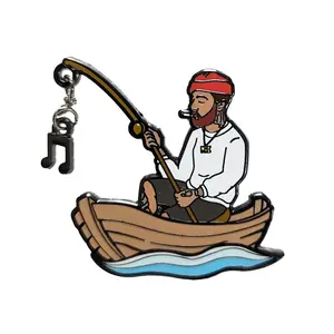The Mac Miller Larry Fisherman Enamel Pin - hip hop icon