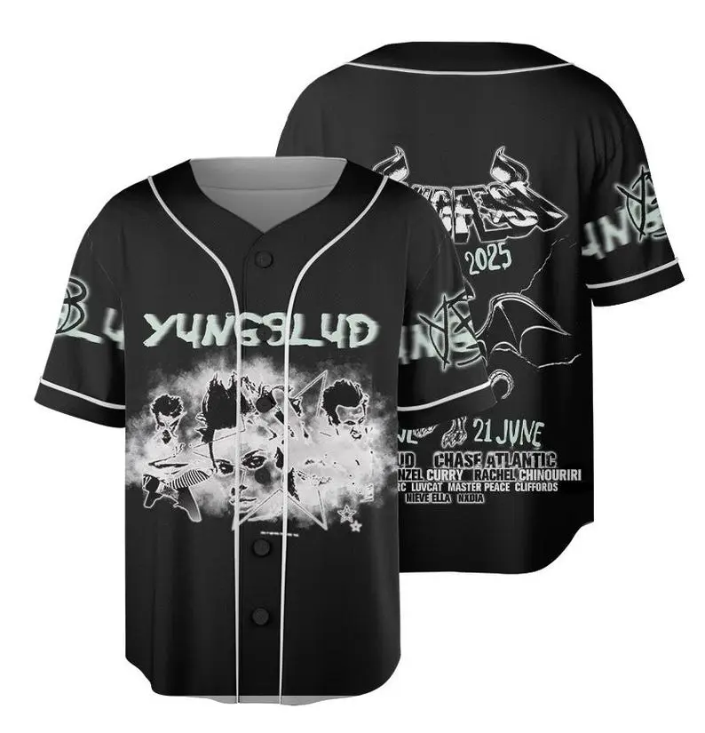 Yungblud 2025 Concert Baseball Jersey Shirt | Rock Band Tour Fan