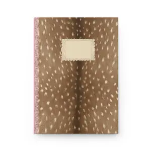 Fawn Deer Hardcover Journal, Cottagecore Notebook,  Aesthetic Diary,  Animal Print Journal, Gift for Animal Lover, Cute Back to School
