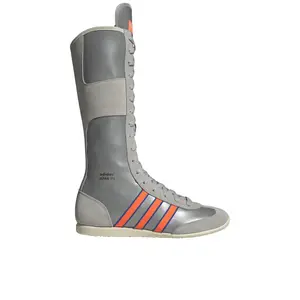 adidas Womens Japan Vh Round Toe Lace Up Casual Boots Knee High - Grey