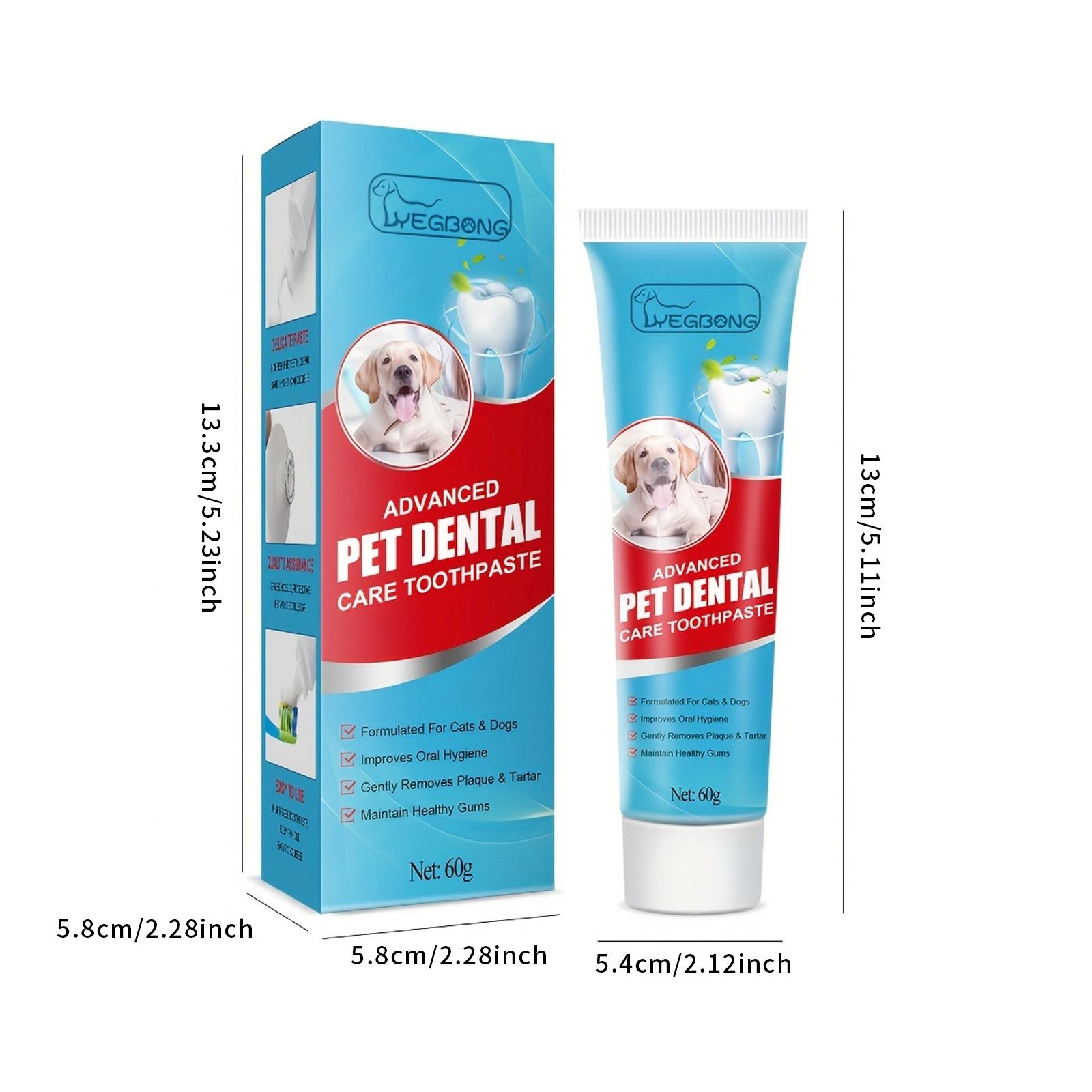Pet toothpaste - Fresh breath, Eliminates bad breath, Removes tartar, Cleans dog and cat mouths, Edible toothpaste