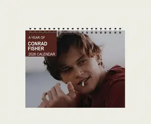 Conrad 2026 Fisher 2026 Calendar Fan Gift, Handsome Actor, Celebrity Crush Merch, Holiday Calendar
