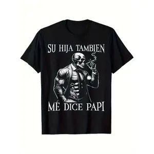 Calacas Chidas Gym Funny Sarcasm Slang Mexican Skull Sayings T-Shirt100% Cotton, Fabric Weight 220G, T-Shirt To Set Off Your Extraordinary Temperament, S-XXXL, Black