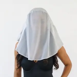 Silver Grey Silk Makeup Protector Headcloth