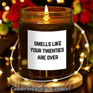 30th Birthday Candle Sticker, 20pcs/set Funny Birthday Candle Label, Decorative Sticker for Home Party, Birthday Gift for Friend, Colleague, Teacher