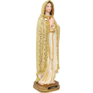 Maria Rosa Mistica 8"-24" Inches Tall -Vestida Tela Mystic Rose Estatua Brand new Virgin Mary Religious Decor Madre de la Iglesia Religious art image, home decor, wall decor, church events, gifts