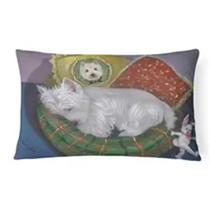 Carolines Treasures  12 x 3 x 16 in. Westie Precious Toto Canvas Fabric Decorative Pillow