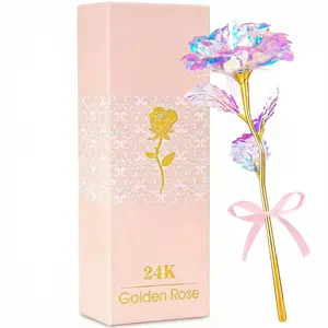 Kirify Mother's Day Rose Gift for Mom, Eternal Crystal Rose, Galaxy Glass Rose, Perfect Christmas Gift, Forever Preserved Flowers