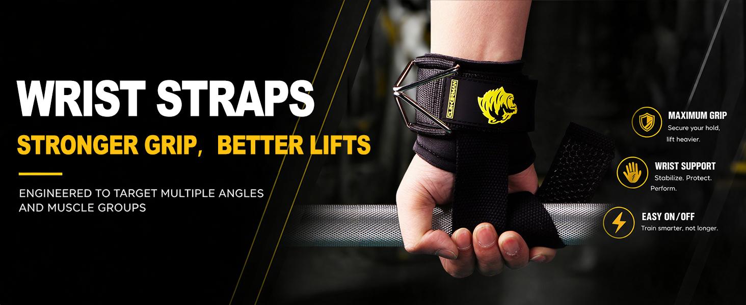 Anti-Slip Lifting Straps for Weightlifting – Heavy-Duty Gym Wrist Wraps with Silicone Grip, 5mm Padding for Deadlifts, Powerlifting, Pull-Ups, Strength Training