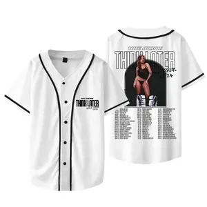 Tate M-McRae Merch tour 2024 Think Later Tour Baseball Jersey, Baseball Uniform Baseball Jersey, Tate M-McRae Game Day Outfit For Haitian Baseball Fan, Tate M-McRae Baseball Team, Softball Game Day Shirt, Tate M-McRae