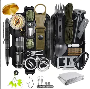 29-in-1 Survival Kit: Portable Outdoor Gear for Camping, Fishing & Adventuring - Perfect Christmas/Birthday Gift for Adventurers!