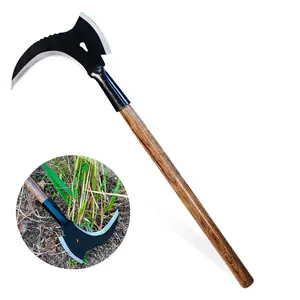 Vaseeka 2-in-1 Multi-Functional Gardening Tool Manganese Steel Construction 20" Solid Wood Handle Sharp and Durable Weeding and Trimming Tool For Yard and Outdoor Use Limb Branch Cutter Cordless Hedge Trimmer Tree Trimmer Cordless Pruning Saw