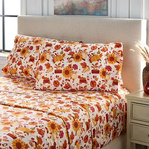 Jeffrey Banks 4-piece Harvest Microfiber Sheet Set