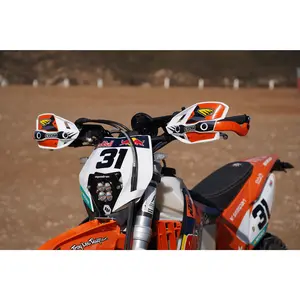 Cycra Ultra ProBend CRM Wrap Around Handguards for 1-1/8" Handlebars - White/Orange