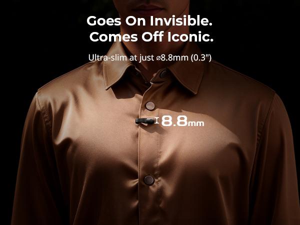 SmallRig S70-C2 Wireless Microphone with USB-C Adapter for Phones (Black)