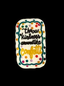 F/Q75 (1)PC 1.3" Throw Kindness Around Like Confetti Focal Bead for DIY Keychains, Wristlets, Cup Charms, Car Charms ETC