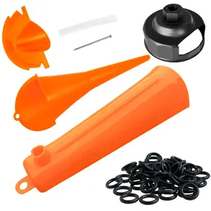 Oil Change Kit for Harley Tool, Oil Wrench, Oil Funnels Set, Motorcycle Primary Case Oil Funnel, 50PCS 11105 Drain Plug O-Ring for Harley Davidson Accessories