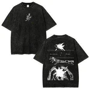 Retro Limited The Summer Hikaru Died Acid Washed Lightweight Cotton Tshirt, Horror Anime Shirt, Perfect Gift for Anime Fans and Manga Lovers anime fan clothes Fabric Hoodie