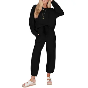 Perssia WaffleLuxe Lounge Set — Soft • Chic • Two‑Piece Everyday Comfor
