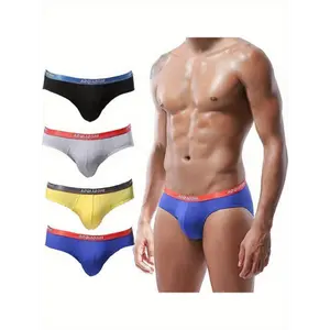 Mens Modal Microfiber Underwear Briefs Low Rise Support Brief Elastic Waistband Briefs Underpants 4pcs menscrew  socks Breathable Teen Ankle Socks  Fabric Menswear Spandex Stretch Basic Natural Simple