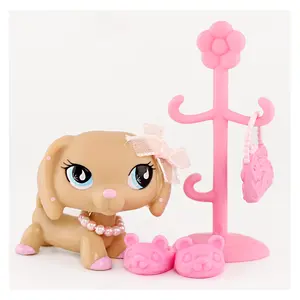 Miniature Bobble Head Shorthair Cat & Great Dane Dachshund Cocker Spaniel Figures Pet Toy for Kids Christmas Xmas Birthday Gift Adorable Collectible