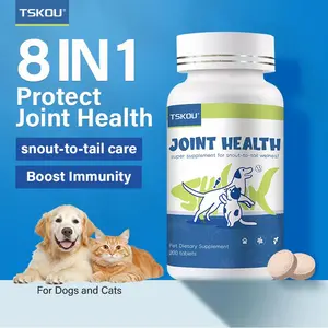 TSKOU Pet Joint Health Supplement - 200 Shark Chondroitin Tablets for Dogs & Cats - Supports Mobility & Comfort - Ideal for Seniors & Active Pets