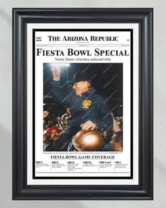 1988 Notre Dame Fighting Irish NCAA College Football National Champions F Poster Print - NO FRAME