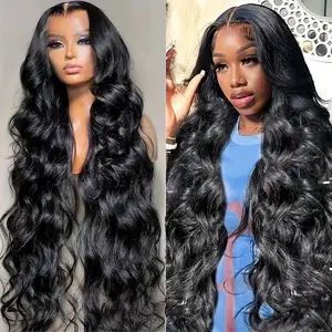 Gabrielle Wigs 5X5 Glueless Wigs Human Hair 180% Density Body Wave Nature Black For Black Women Full And Thick Pre-Cut Swiss Lace Closure Wig Cap TikTokShopBlackFriday